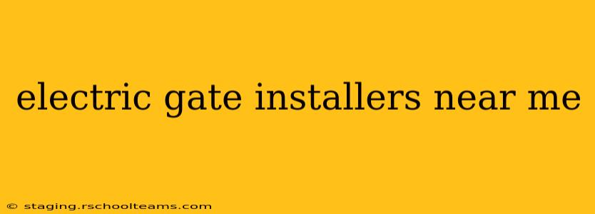 electric gate installers near me