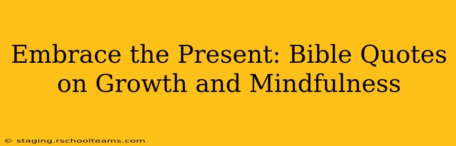 Embrace the Present: Bible Quotes on Growth and Mindfulness