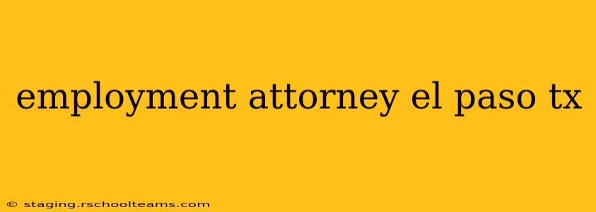 employment attorney el paso tx