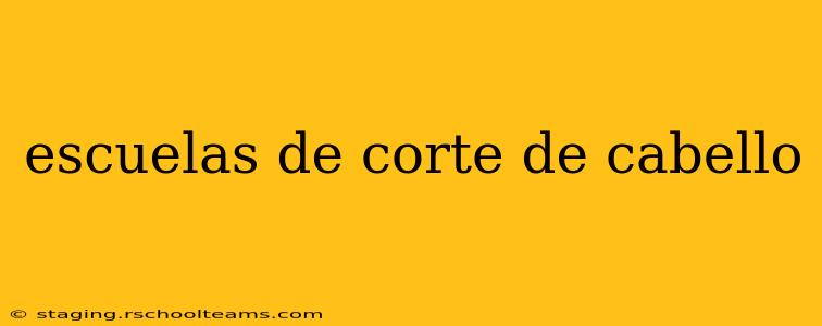 escuelas de corte de cabello