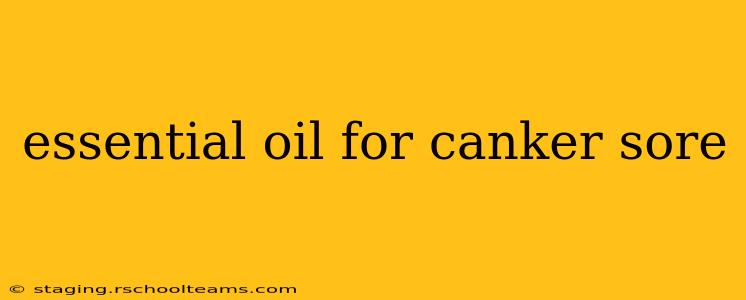 essential oil for canker sore
