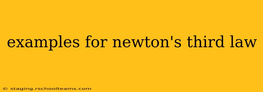 examples for newton's third law
