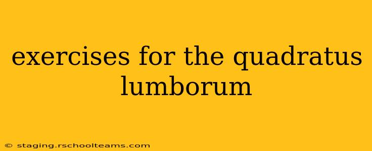 exercises for the quadratus lumborum