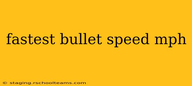 fastest bullet speed mph