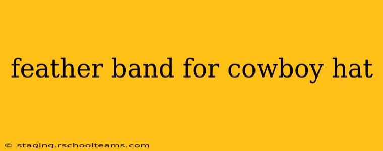 feather band for cowboy hat