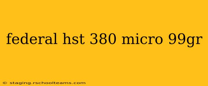 federal hst 380 micro 99gr