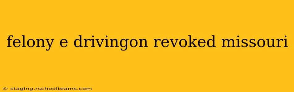 felony e drivingon revoked missouri