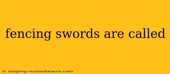 fencing swords are called