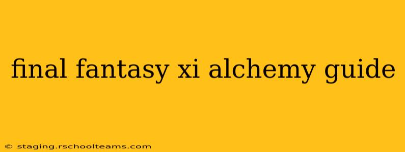 final fantasy xi alchemy guide
