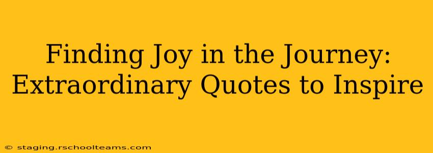 Finding Joy in the Journey: Extraordinary Quotes to Inspire