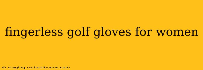 fingerless golf gloves for women