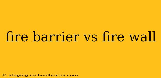 fire barrier vs fire wall