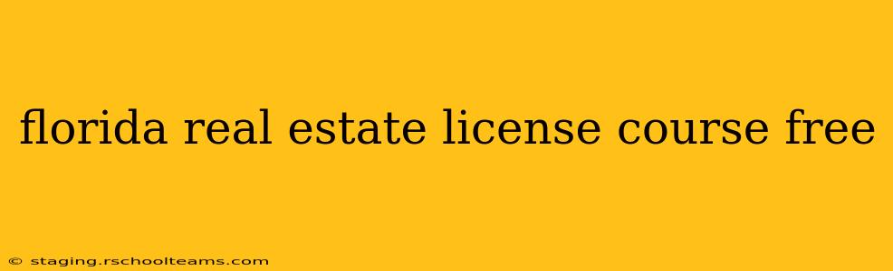 florida real estate license course free