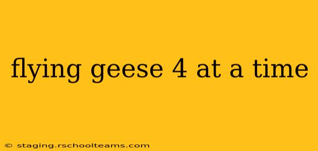 flying geese 4 at a time