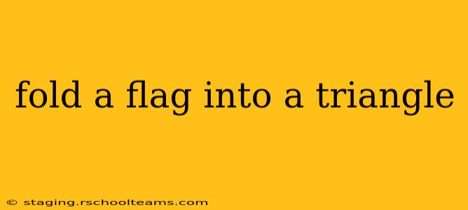 fold a flag into a triangle
