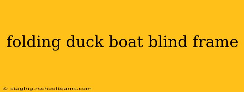 folding duck boat blind frame