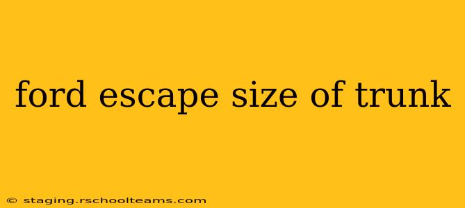 ford escape size of trunk