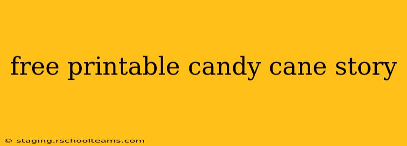 free printable candy cane story