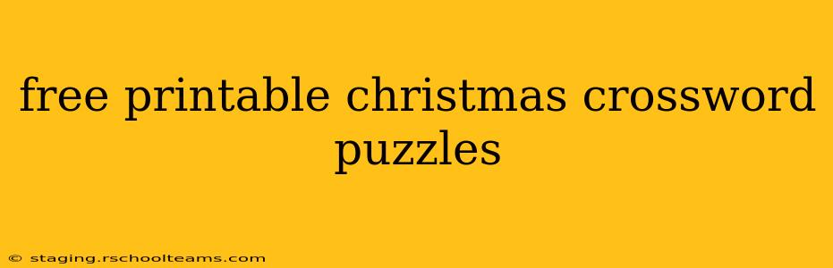free printable christmas crossword puzzles