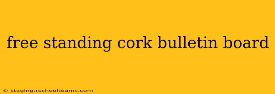 free standing cork bulletin board