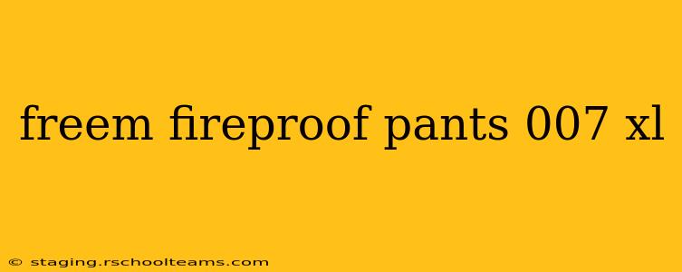 freem fireproof pants 007 xl