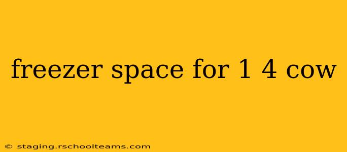 freezer space for 1 4 cow
