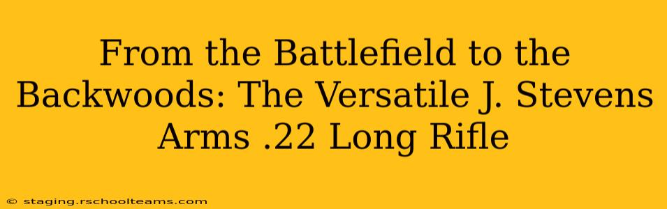 From the Battlefield to the Backwoods: The Versatile J. Stevens Arms .22 Long Rifle