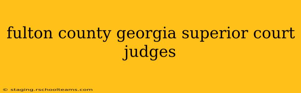 fulton county georgia superior court judges