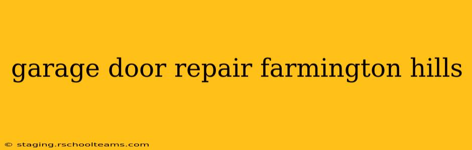 garage door repair farmington hills