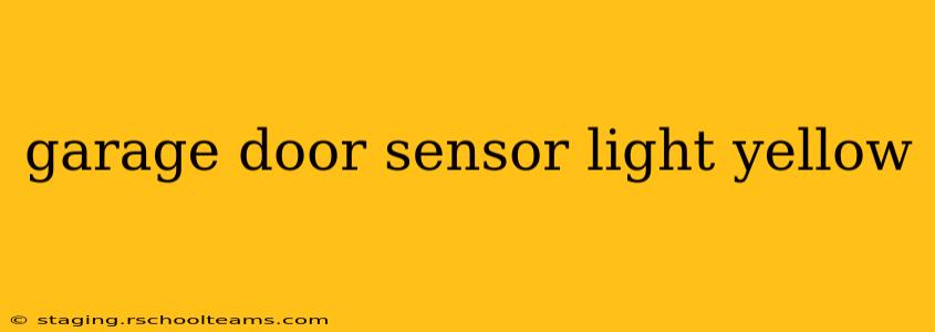 garage door sensor light yellow