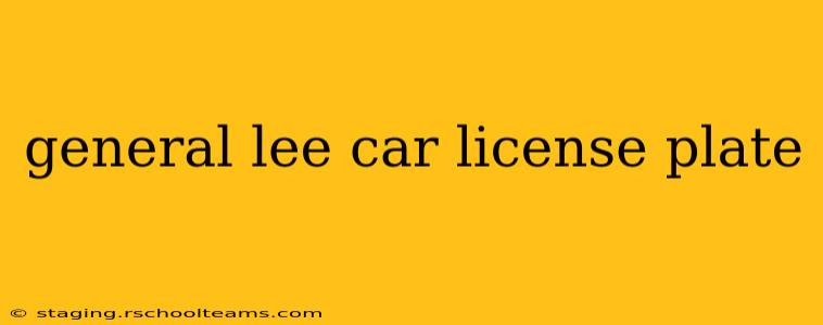 general lee car license plate