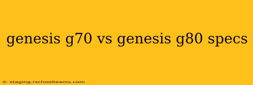 genesis g70 vs genesis g80 specs