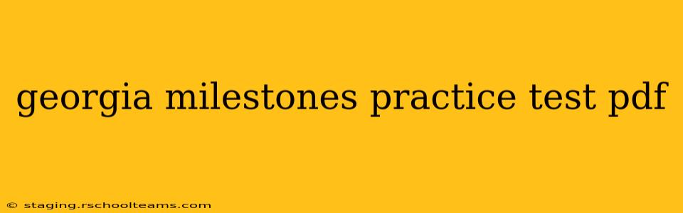 georgia milestones practice test pdf