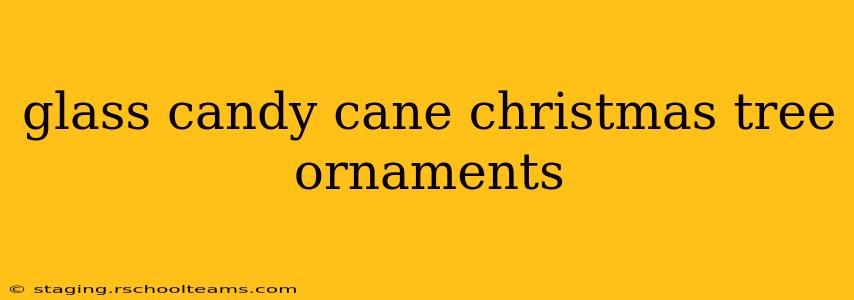 glass candy cane christmas tree ornaments