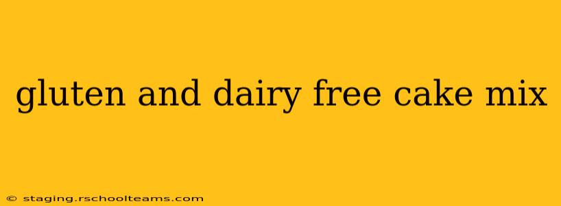 gluten and dairy free cake mix