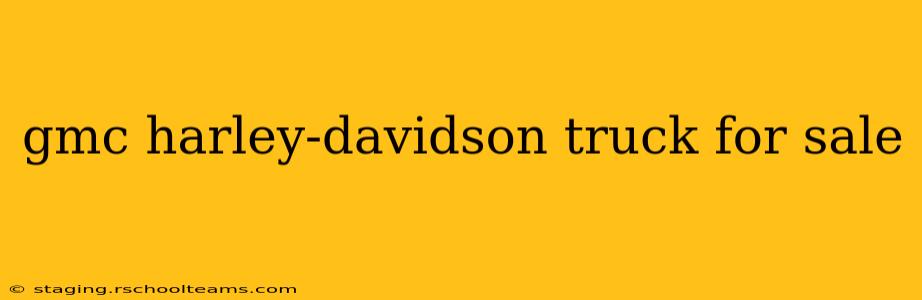 gmc harley-davidson truck for sale