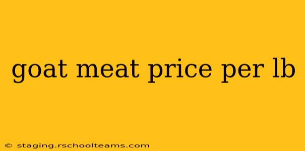 goat meat price per lb
