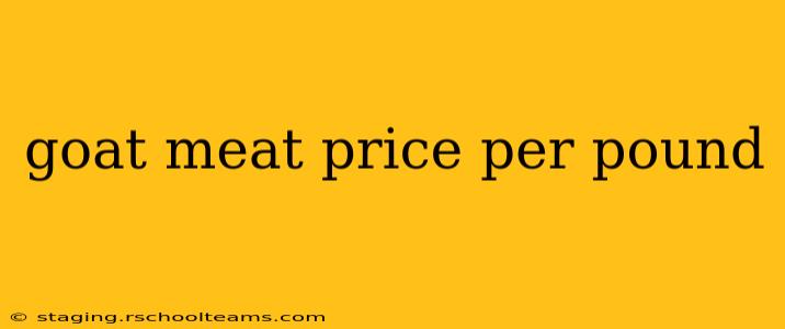goat meat price per pound
