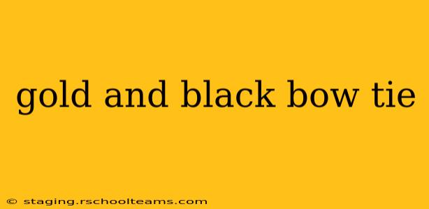 gold and black bow tie