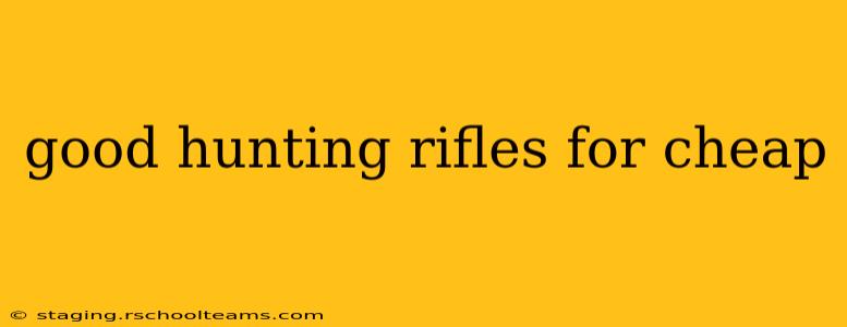 good hunting rifles for cheap