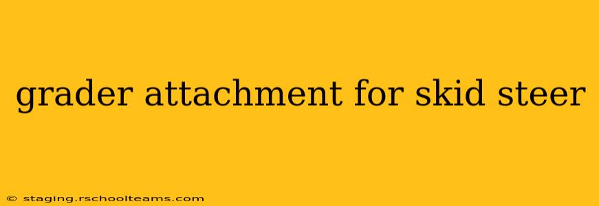 grader attachment for skid steer