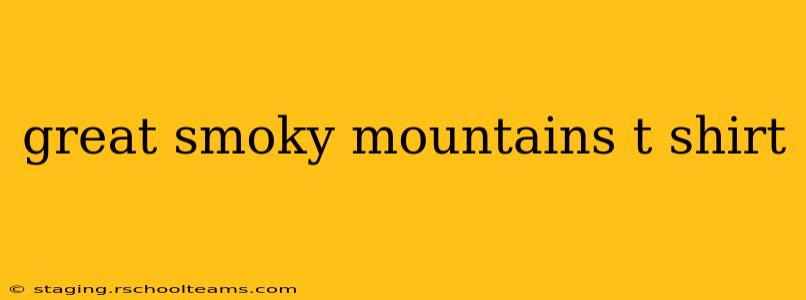 great smoky mountains t shirt