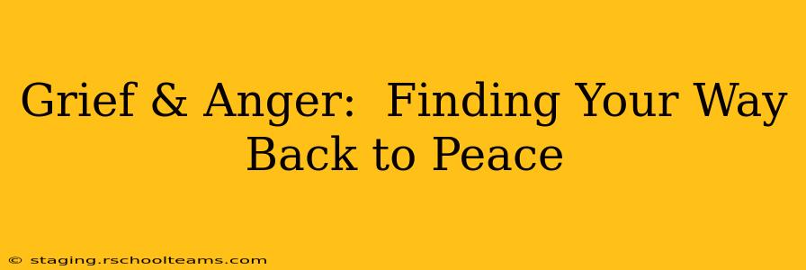 Grief & Anger:  Finding Your Way Back to Peace