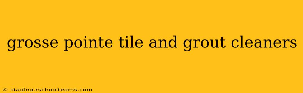 grosse pointe tile and grout cleaners