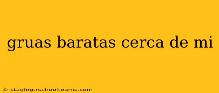 gruas baratas cerca de mi