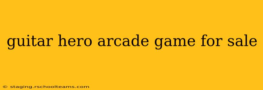 guitar hero arcade game for sale
