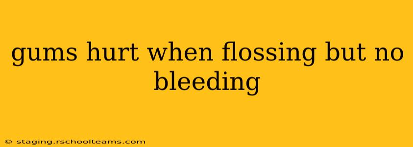 gums hurt when flossing but no bleeding