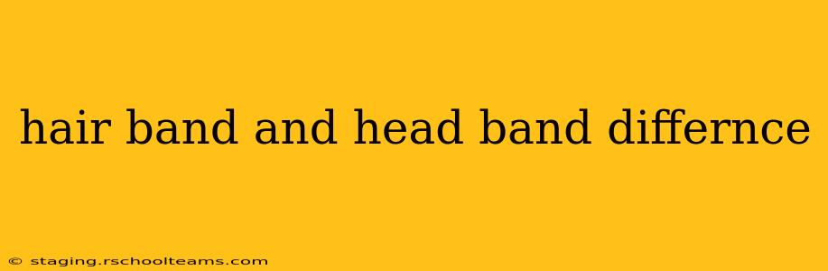 hair band and head band differnce
