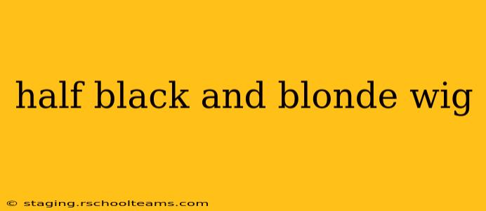 half black and blonde wig