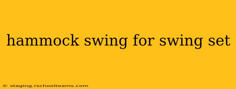 hammock swing for swing set